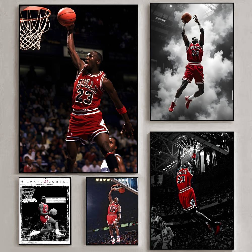 Badminton Zone - Pôster de Basquete GOAT M-Michael J-Jordan