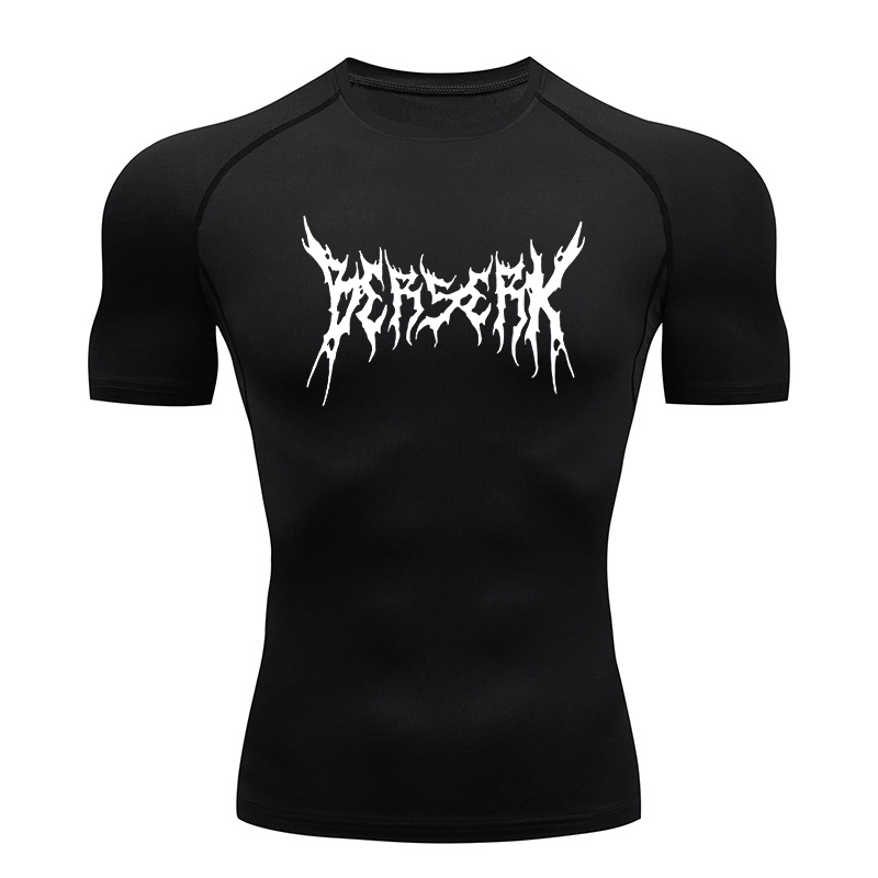T Shirt Dry Fit - Ginásio treino rash guard para homens