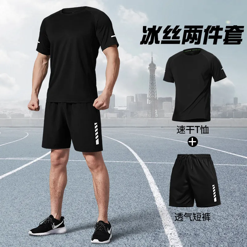 T Shirt Dry Fit - Conjunto de Verão Masculino para Corrida,