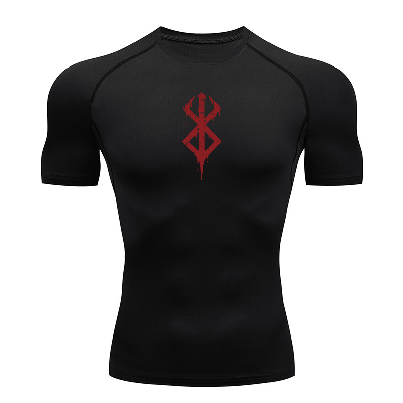 T Shirt Dry Fit - Camisetas de Compressão Masculinas Estampadas de