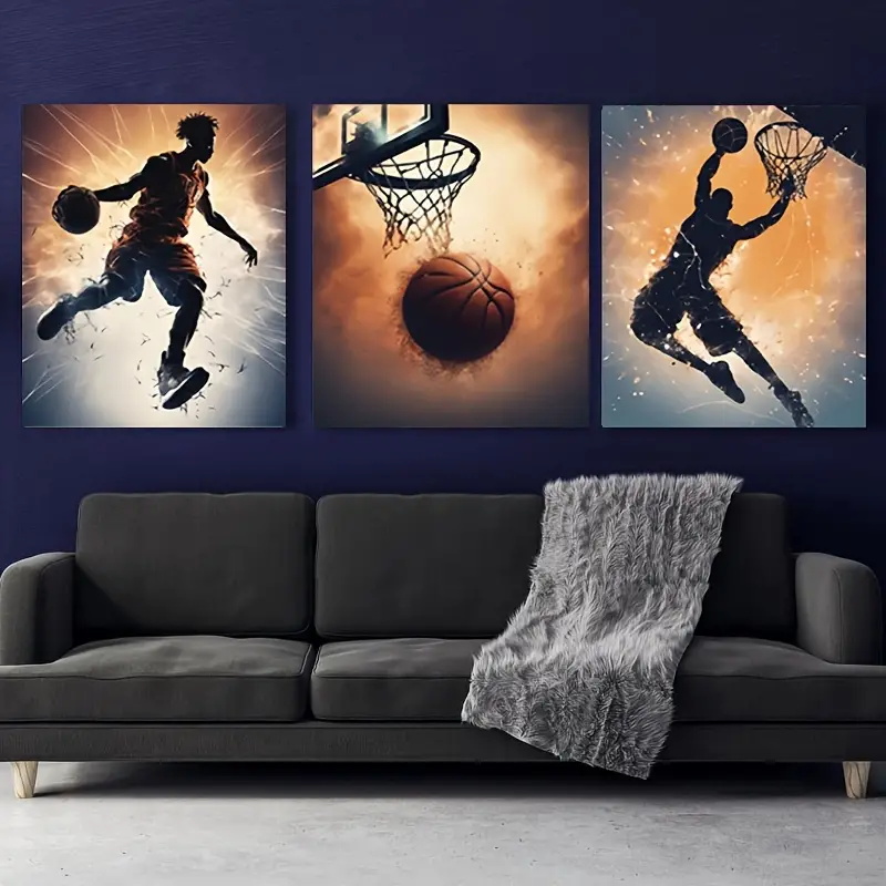 Badminton Zone - 3pc basquete arte da parede pose