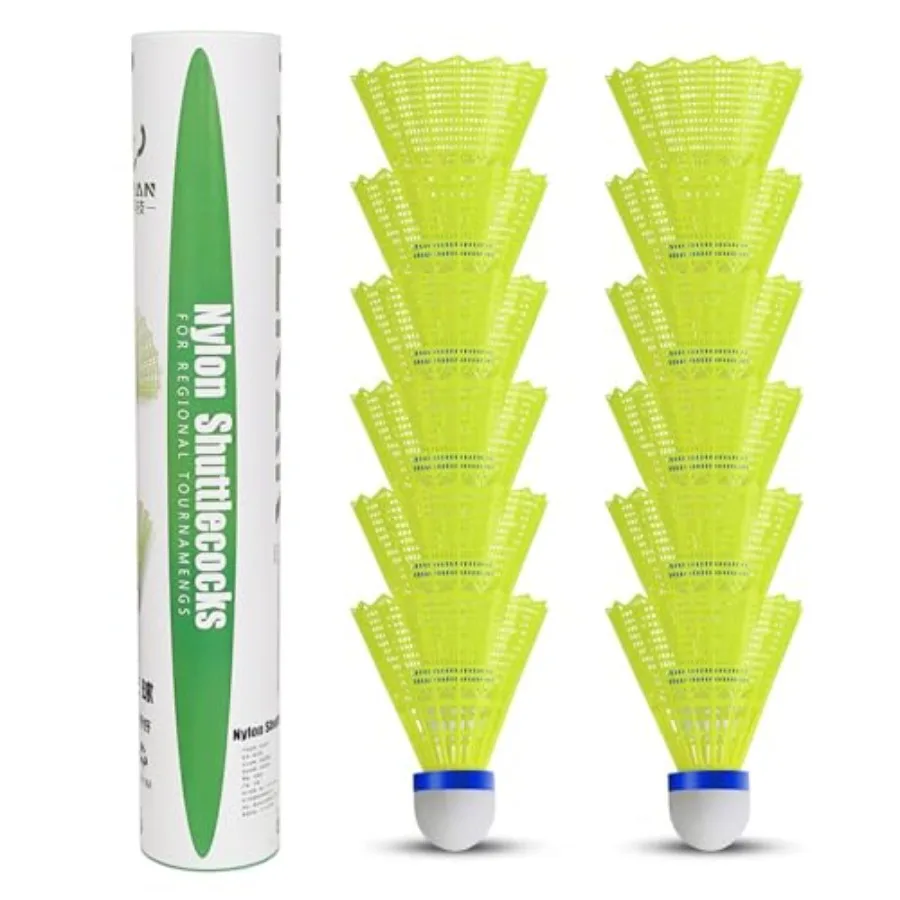 Nylon Shuttlecock 12 - Bolas de Badminton de Pena de