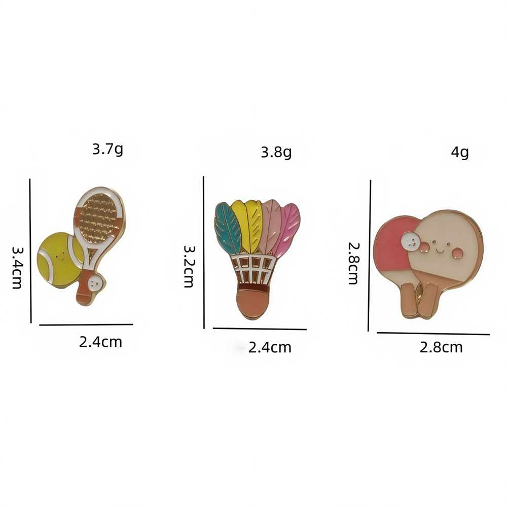 Broches de liga de zinco elega - Badminton Center avaliação e preço