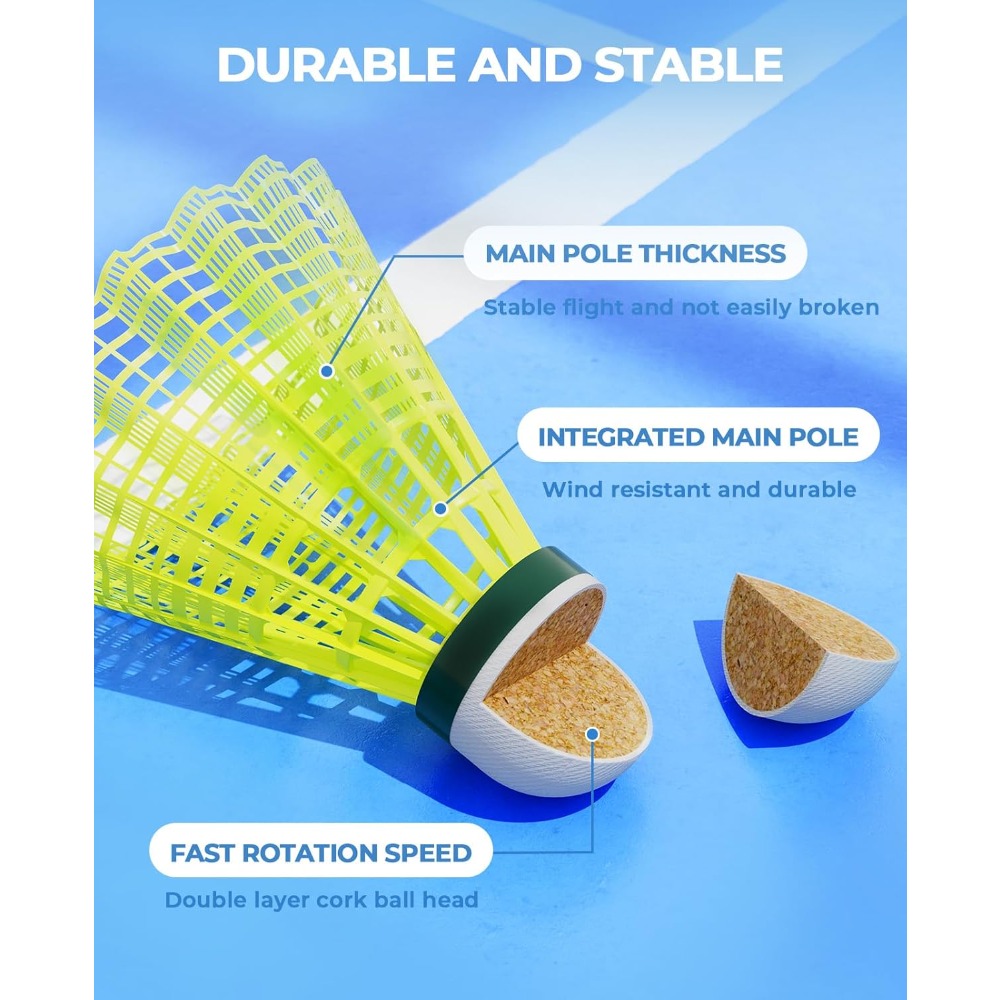 Pacote com 12/24 Bolas de Badm - Nylon Shuttlecock 12 avaliação e preço