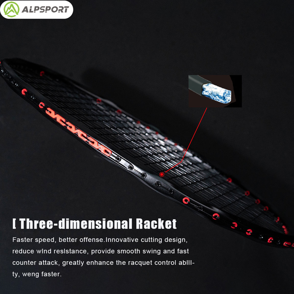 Alpsport MH-V5 5U 75g Ondulado - Badminton Bwf avaliação e preço