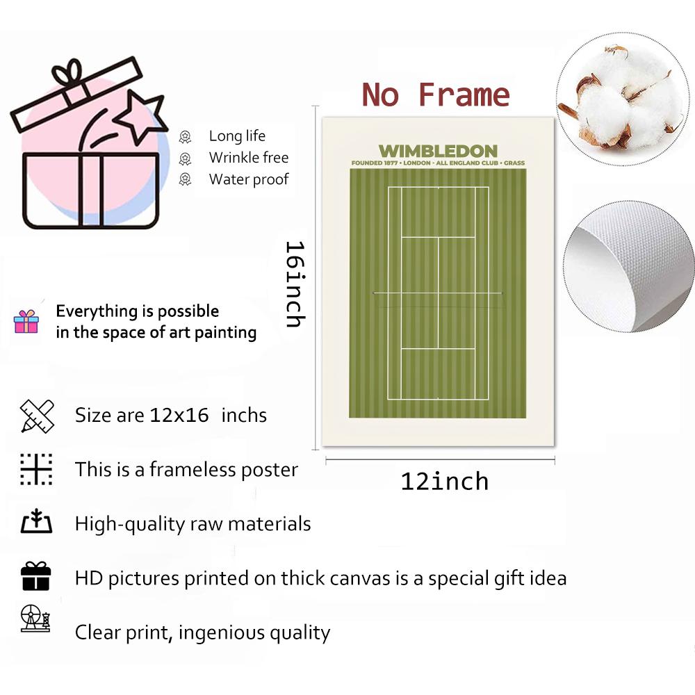 Pintura de tênis sem moldura,  - Badminton Quotes avaliação e preço