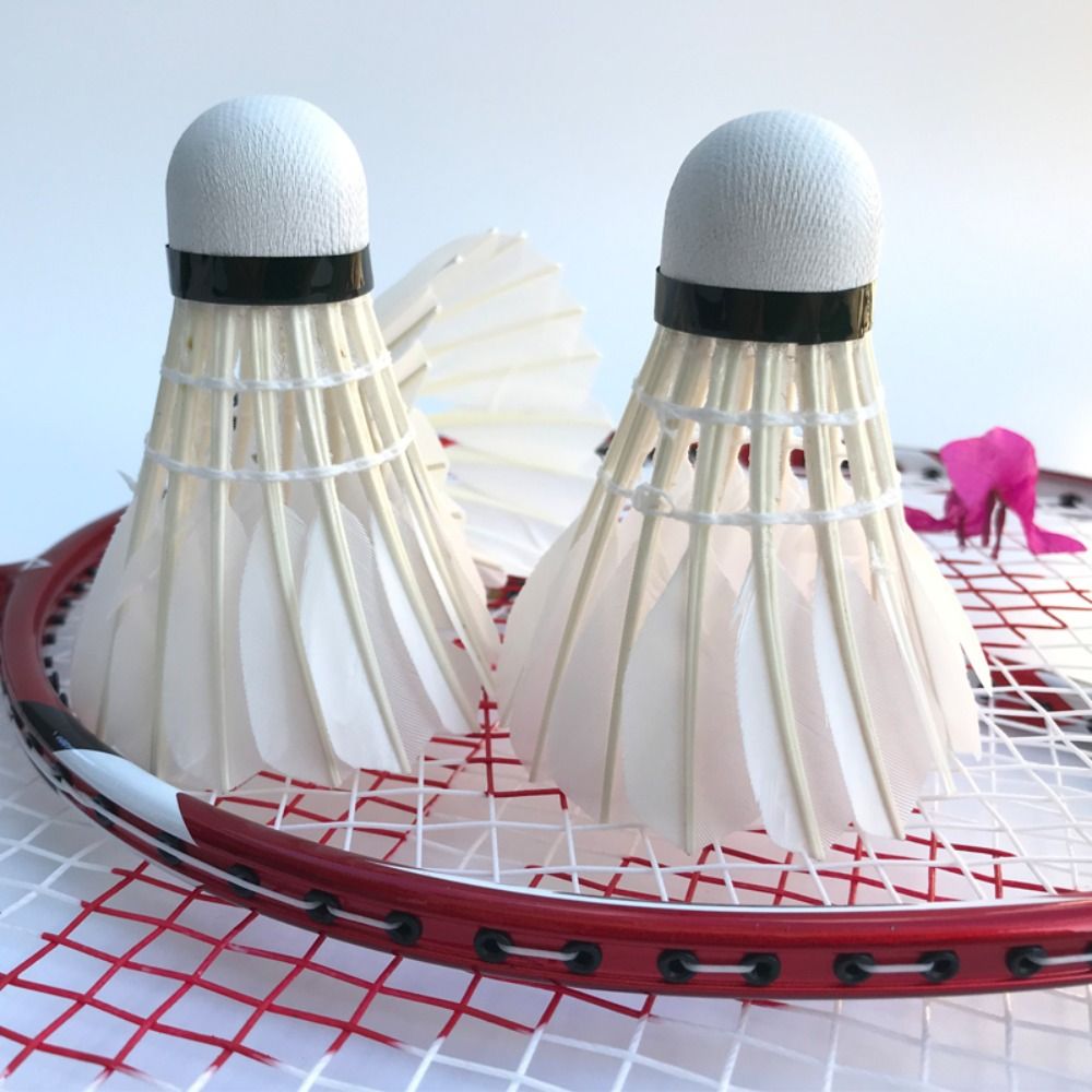3/6/12 pçs novo branco peteca  - Badminton Bwf avaliação e preço