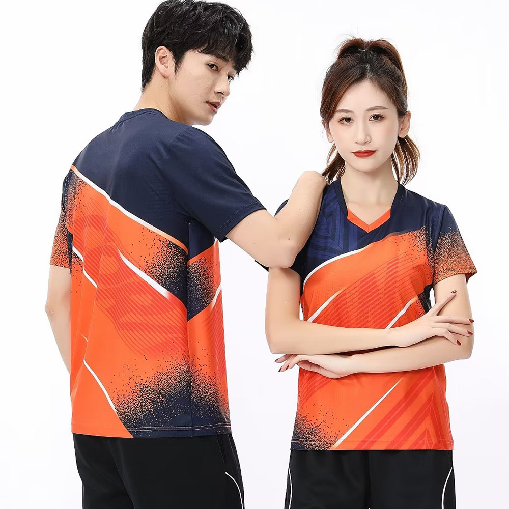 Tops esportivos de manga curta - Badminton Jersey avaliação e preço